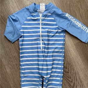 RuggedButts Blue Striped Kids Rashguard